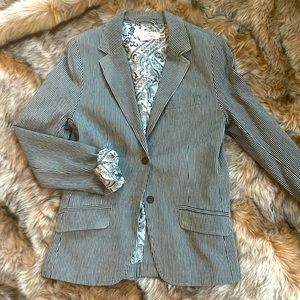 Striped casual blazer jacket